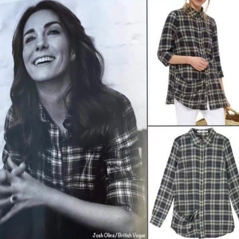 Cabbage and Roses plaid shirt ASO Kate Middleton